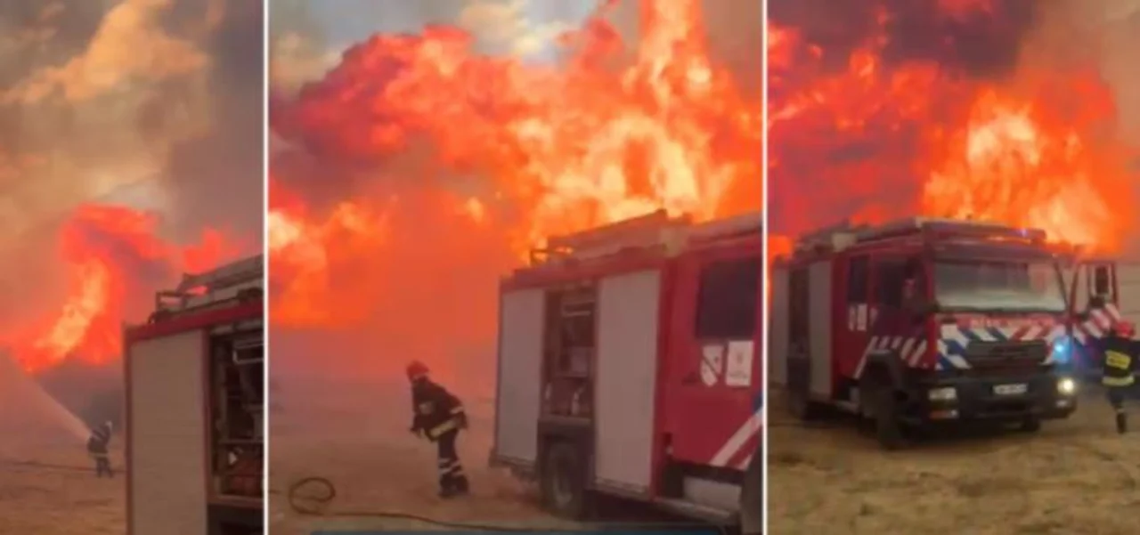 Zjarr i madh në rrethinën e Tiranës, rrezikohen zjarrfikësit