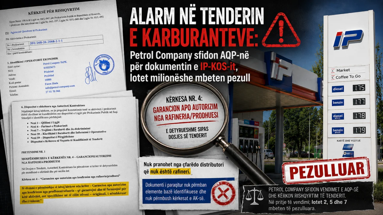 Petrol Company sfidon AQP-në, lotet milionëshe të tenderit mbeten pezull