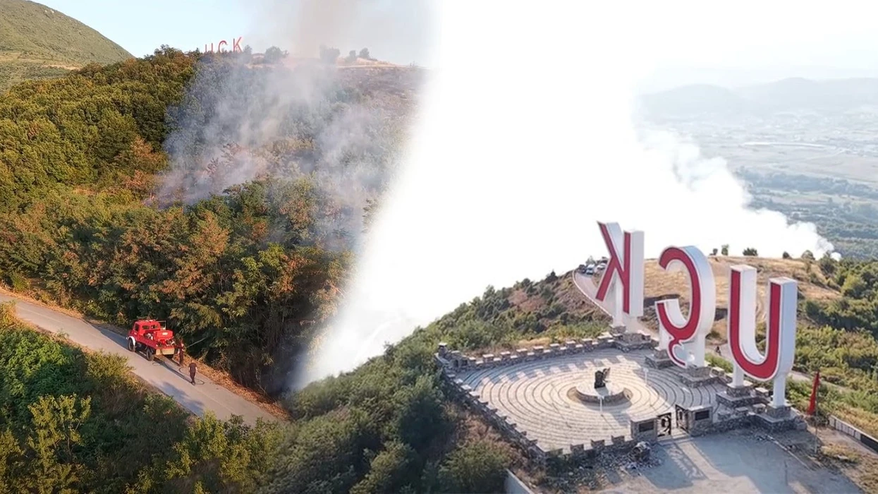 Zjarr në Leskovec të Prizrenit, shtëpitë nuk rrezikohen