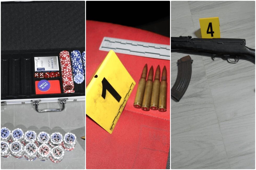Tre të arrestuar në Rashiq të Pejës; sekuestruar AK-47 dhe pajisje për poker