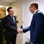 Foto: Kurti dhe Mickoski diskutojnë për tunelin Prizren-Tetovë në New York