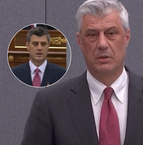 E njëjta kravatë e Hashim Thaçit u shfaq në dy momente historike