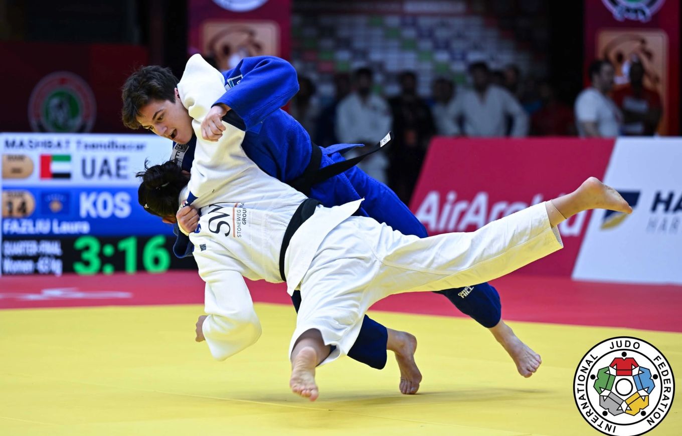 Foto: Laura Fazliu e mbyll me medalje Grand Slamin e Abu Dhabit